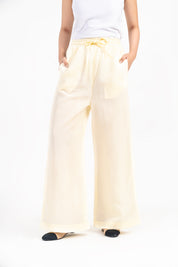 Pull-on Bootcut Pant - Butter Yellow (Linen)