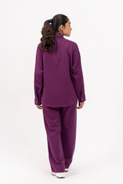 Fleece Overshirt with Pockets - Magenta