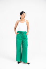 Pull-on Bootcut Pant - Green (Linen)