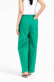 Pull-on Bootcut Pant - Green (Linen)