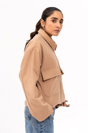 Short Wool Jacket - Camel