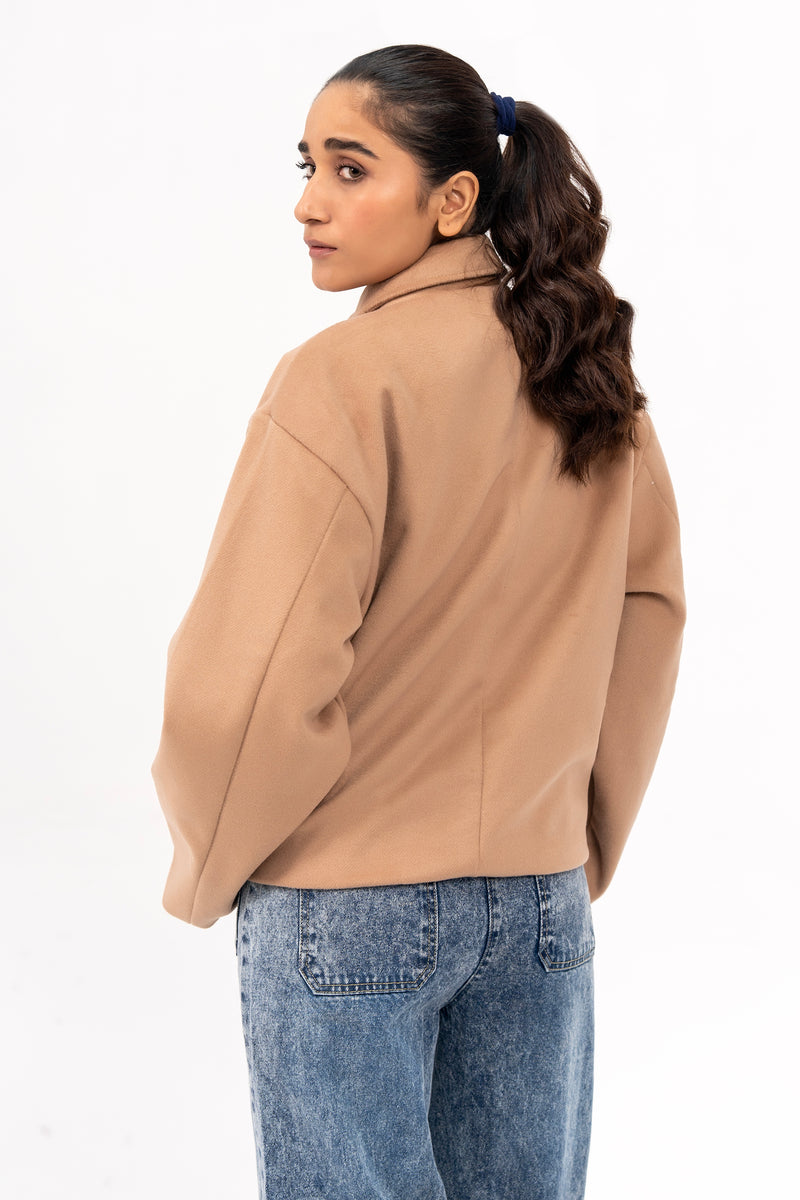 Short Wool Jacket - Camel