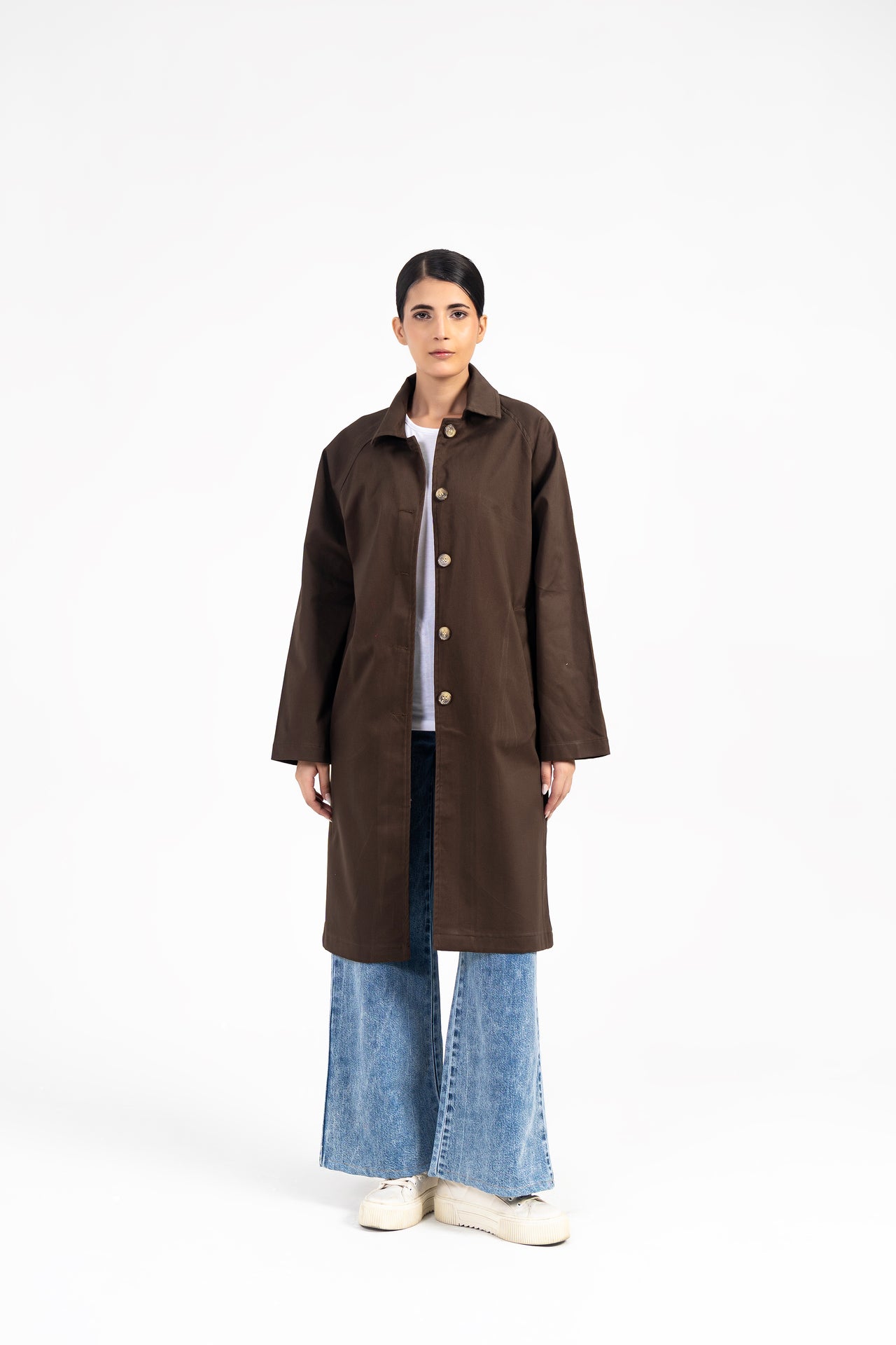 Everyday Trench Coat - Chocolate Brown