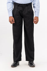 Men's Pleated Wide Leg Pant - Black