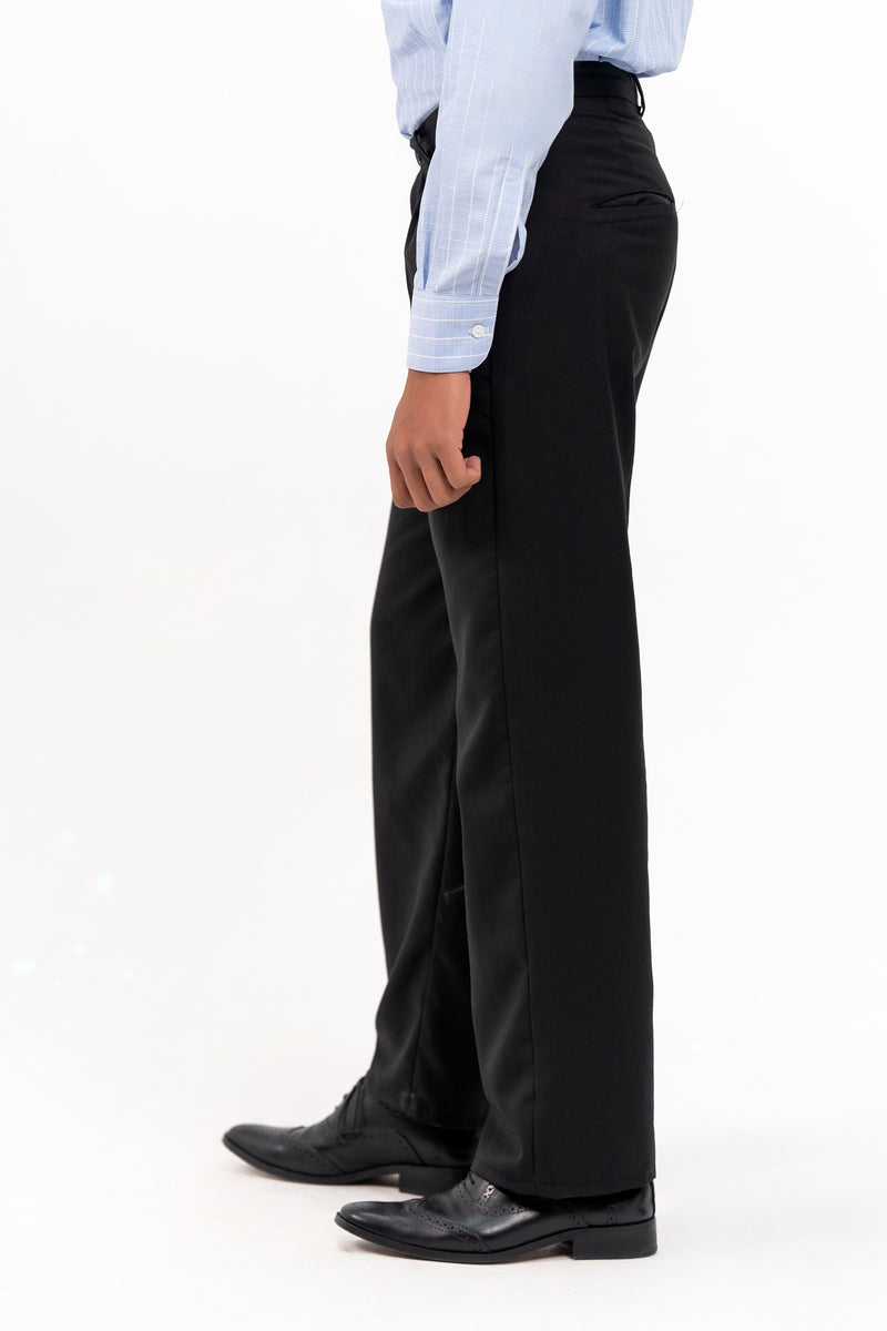 Men's Pleated Wide Leg Pant - Black