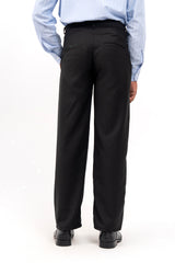 Men's Pleated Wide Leg Pant - Black