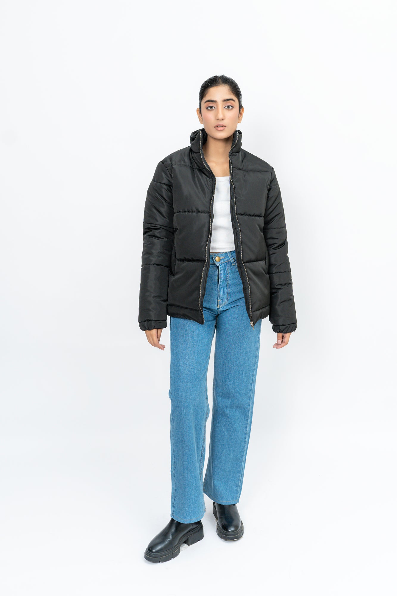 Oversized Puffer Jacket - Black