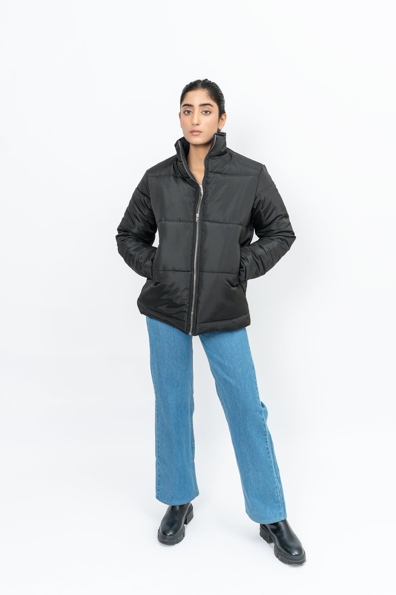 Oversized Puffer Jacket - Black