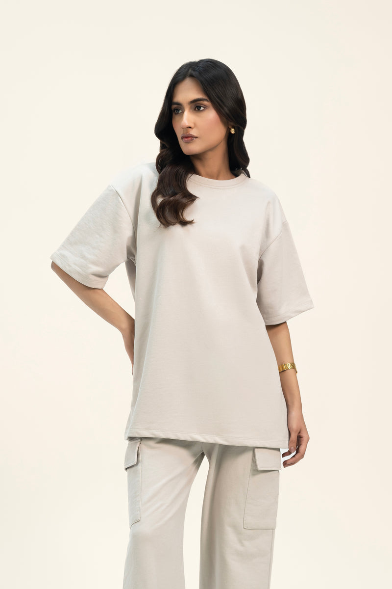 Oversized Terry Top - Stone