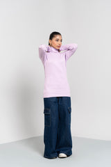 Turtleneck Top - Light Lilac