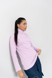 Turtleneck Top - Light Lilac