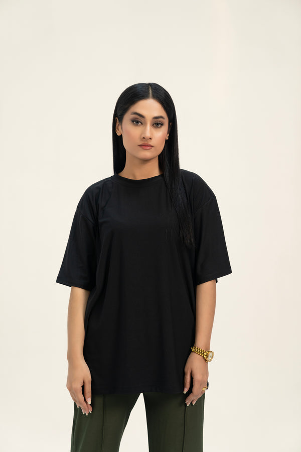 Oversized Dri Fit  T-Shirt - Black