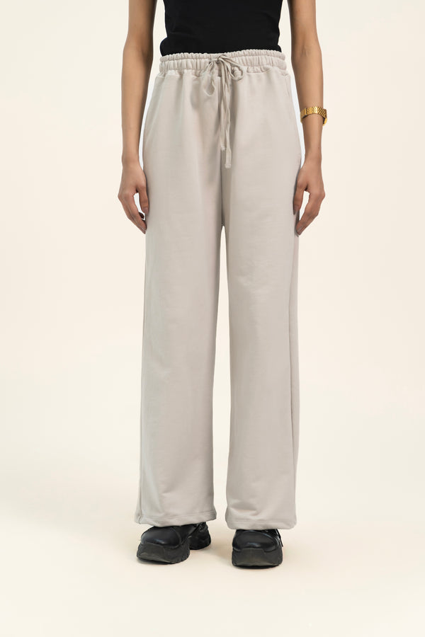 Wide Leg Pant in Terry - Stone