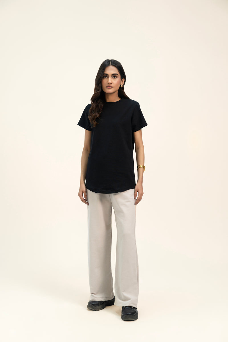 Wide Leg Pant in Terry - Stone