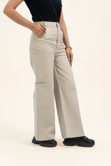 Wide leg utility Pants - Stone