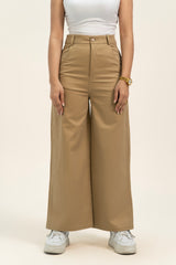 Scoop Pocket Wide Leg Pant - Camel Bown