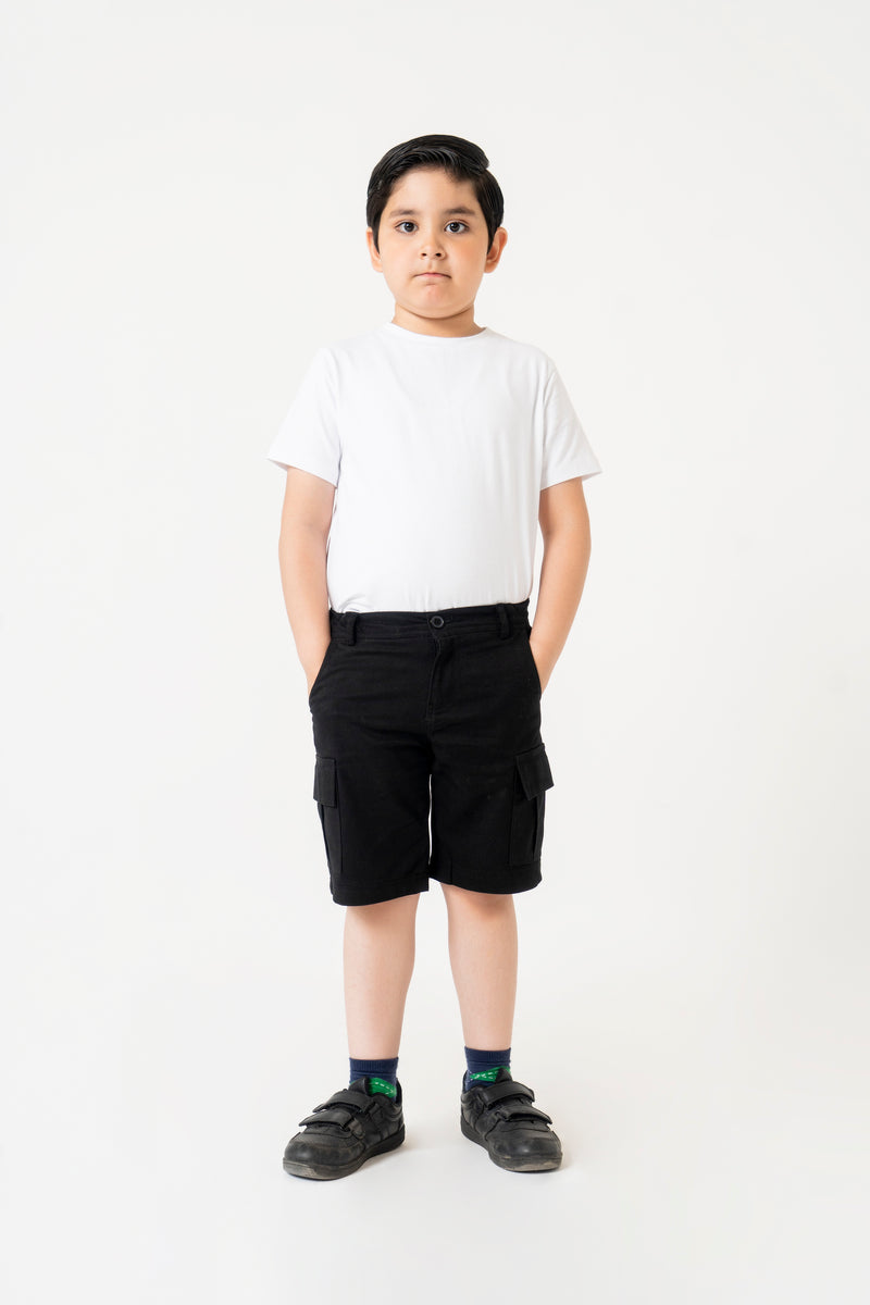 Boys Cargo Shorts - Black