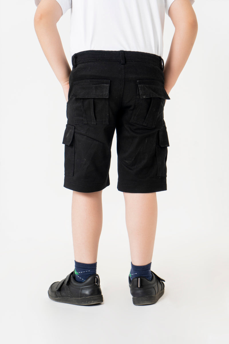 Boys Cargo Shorts - Black