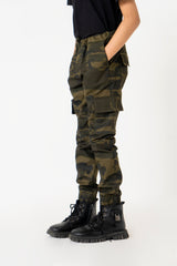 Boys Jogger Pants. - Camouflage Green
