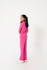 Girls Short Sleeve Shirt - Fuchsia Pink