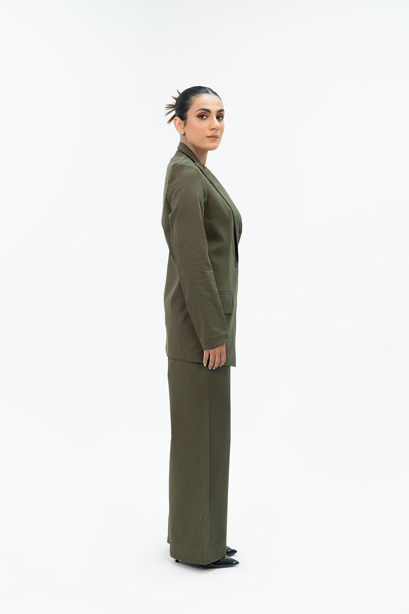 Long Blazer Green