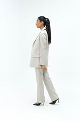 Oversized Straight Fit Blazer - Stone