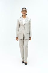 Oversized Straight Fit Blazer - Stone