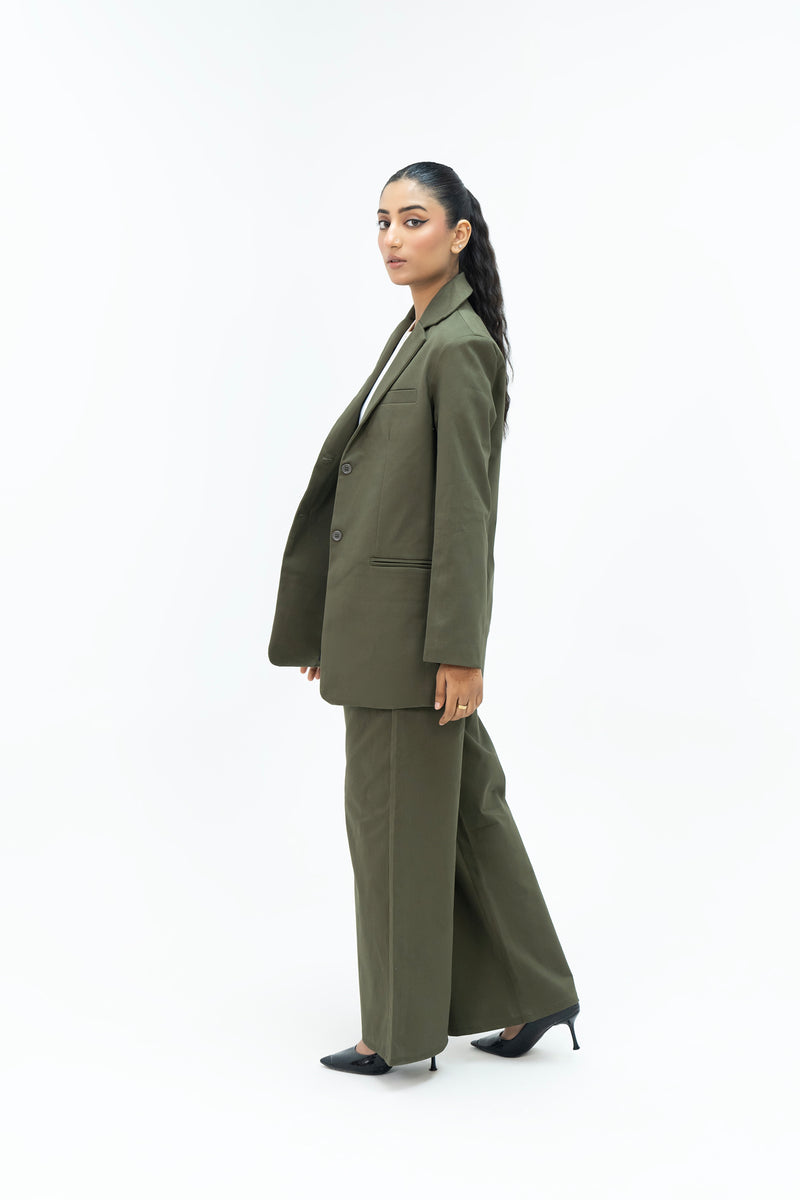 Oversized Tailored Blazer - Green