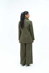 Oversized Tailored Blazer - Green