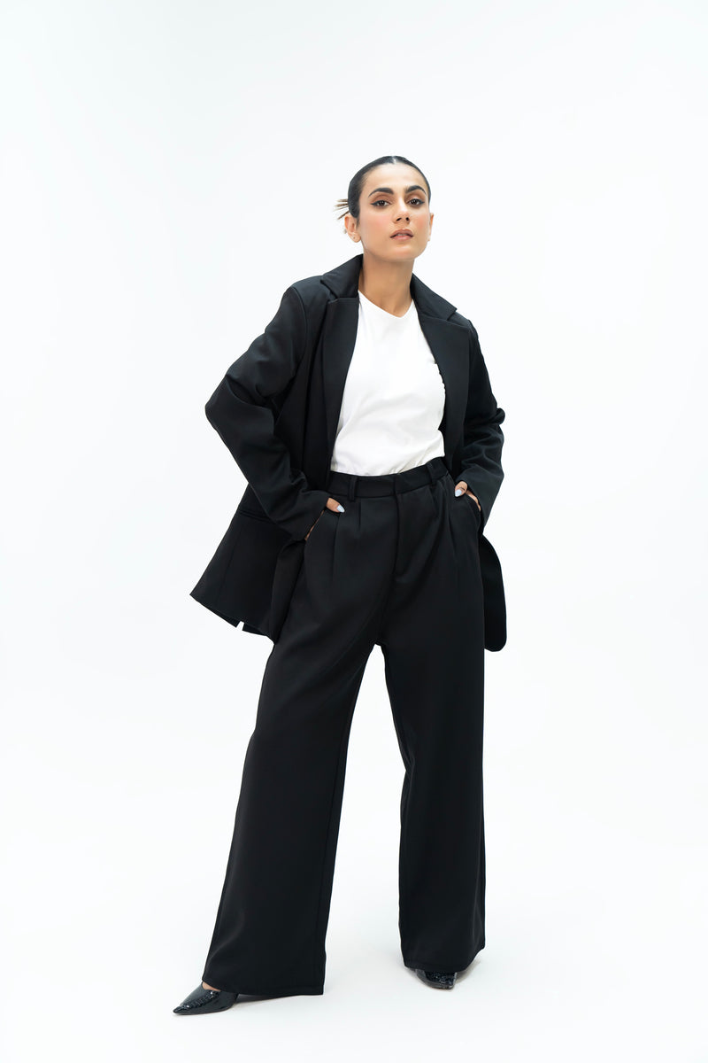 Oversized Tailored Blazer - Black