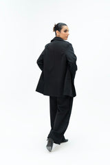 Oversized Tailored Blazer - Black