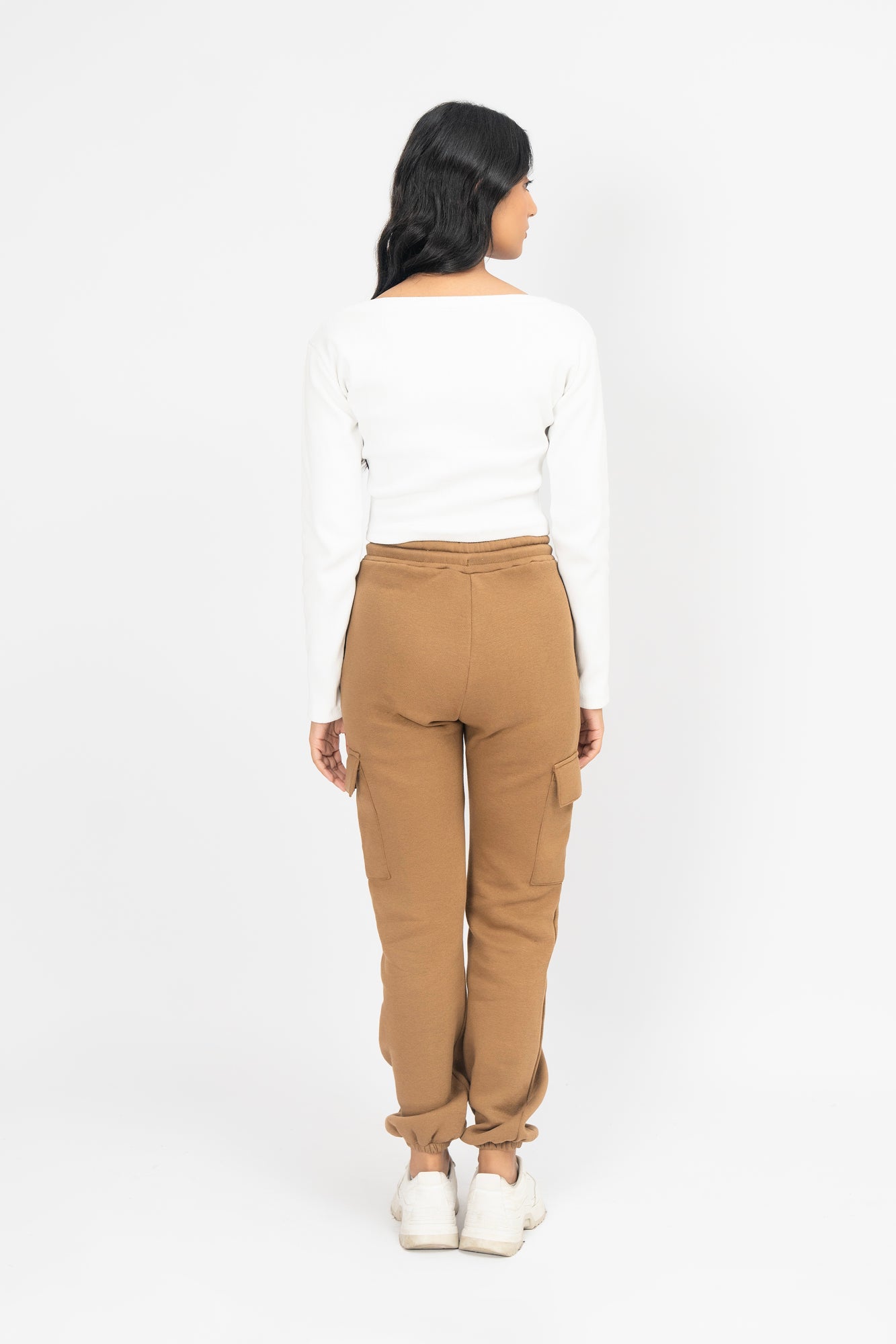 Scoop Neck Cropped Top - White