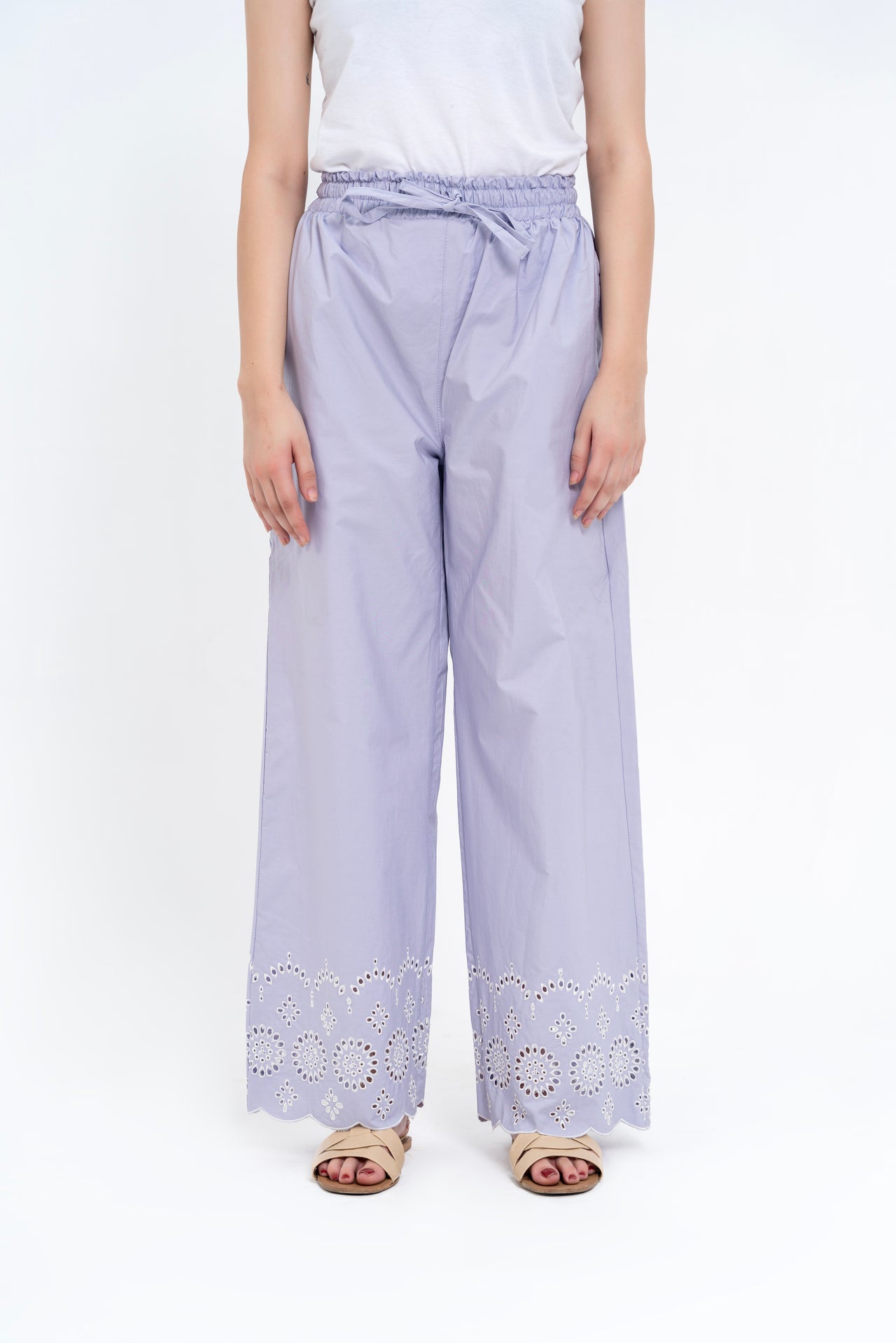Pull-on Cutwork Pant - Lilac