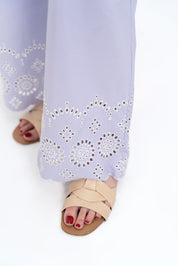 Pull-on Cutwork Pant - Lilac