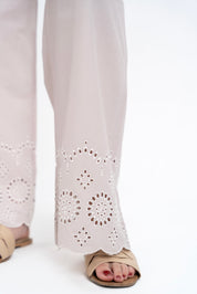 Pull-on Cutwork Pant - Stone