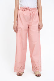 Pull-on Cutwork Pant - Peachy Pink