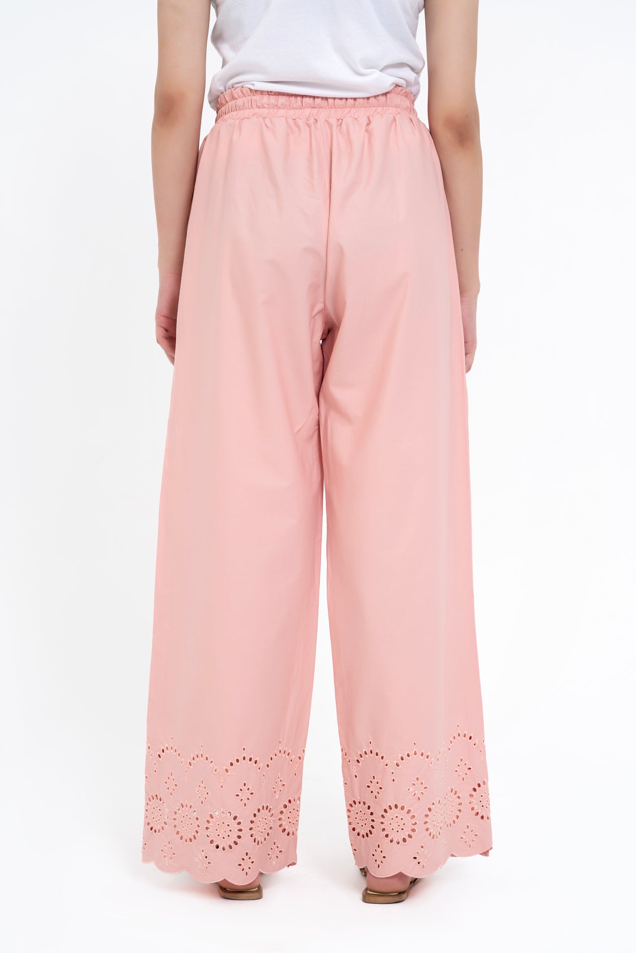 Pull-on Cutwork Pant - Peachy Pink