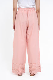 Pull-on Cutwork Pant - Peachy Pink