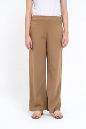 Textured Knit Wide Leg Pant - Mud Green