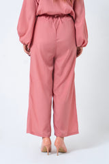 High Waisted Culotte Pant - Tea Pink (Grip)