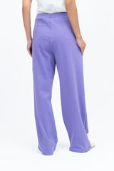 Rib Knit Wide Leg Pant - Light Purple