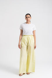Oversized Wide Leg Pant - Butter Yellow