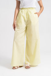 Oversized Wide Leg Pant - Butter Yellow