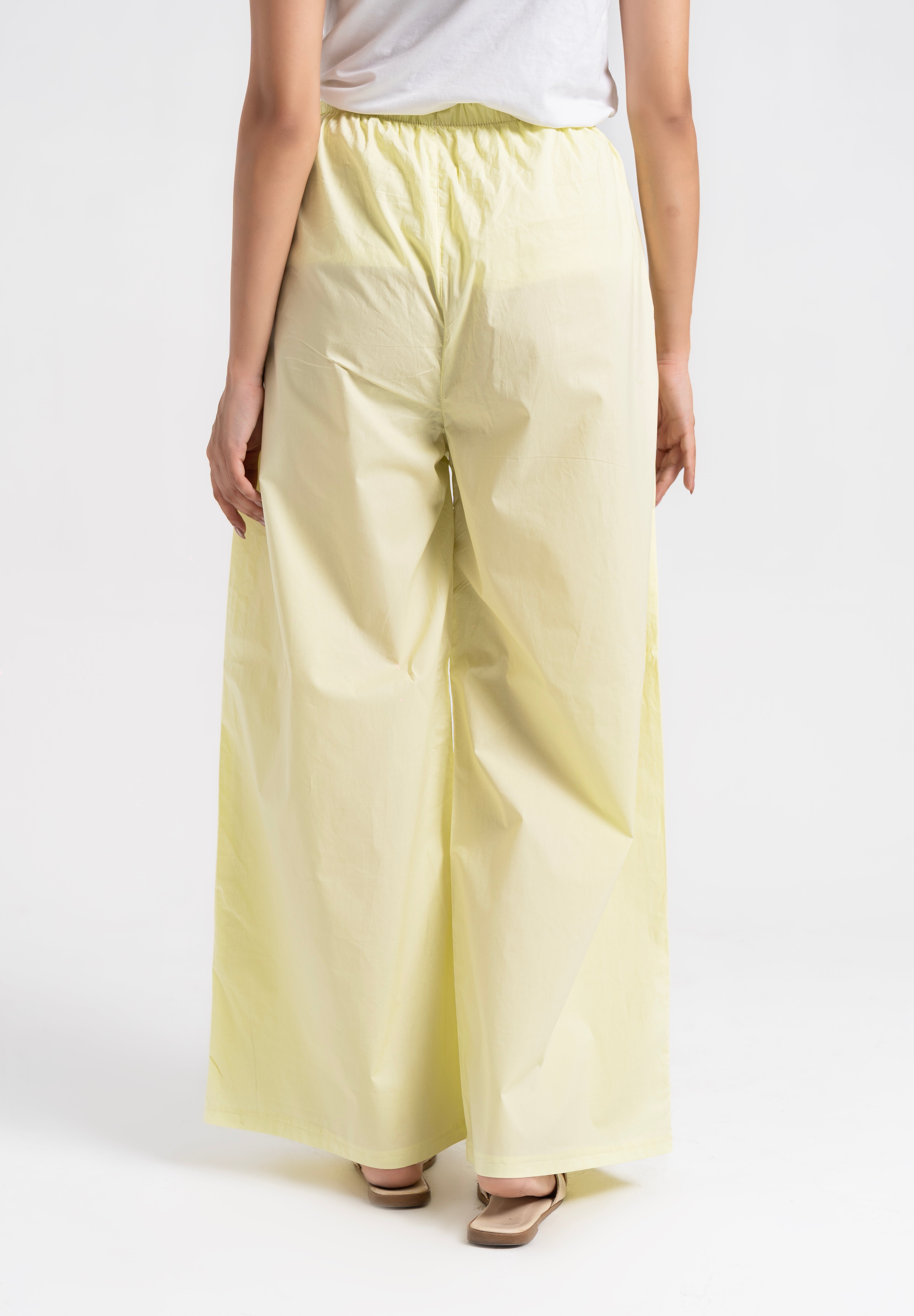 Oversized Wide Leg Pant - Butter Yellow