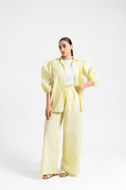 Oversized Wide Leg Pant - Butter Yellow