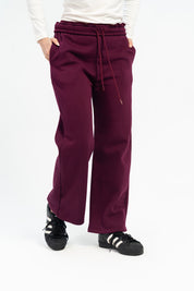 Sweatpants with Drawstring - Plum