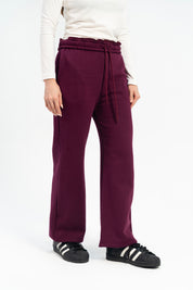 Sweatpants with Drawstring - Plum