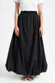 Bubble Hem Skirt - Black