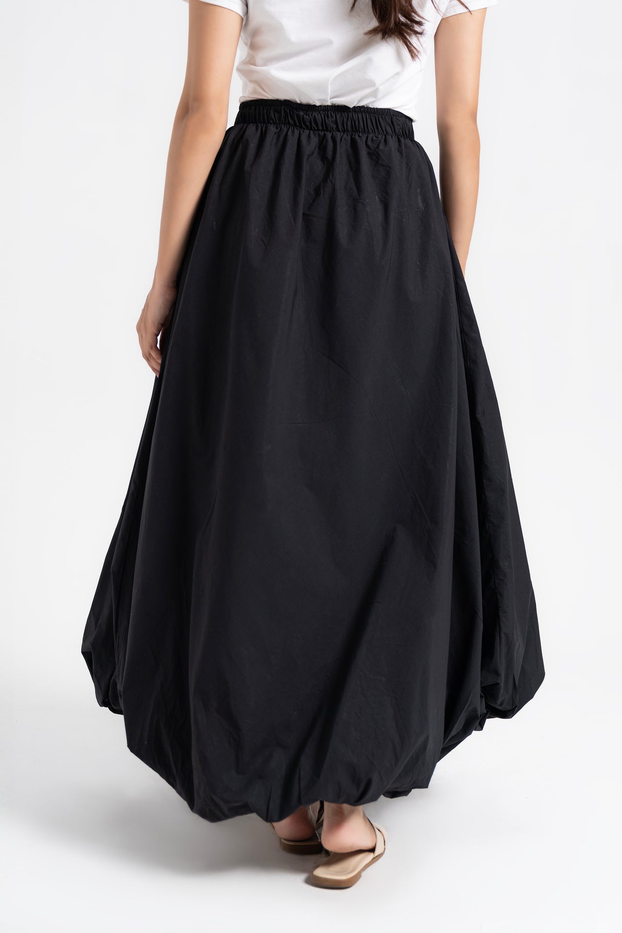 Bubble Hem Skirt - Black