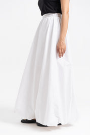 Bubble Hem Skirt - White